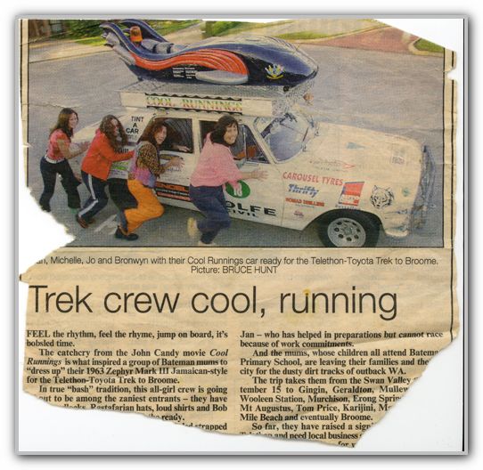 MJ & Jo in news article doing it for charity